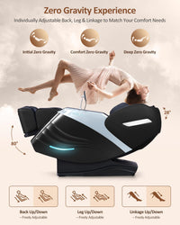 Massage Chair Full Body, 20 Modes Zero Gravity Sl-Track Shiatsu Massage Chair Built-In Heat System, Airbag Massage with Body Scan, Deep Yoga Stretch, Calfrest Extension and AI Control(Black)