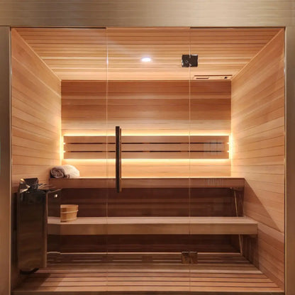 Carbon Smart Saunas - 4' x 8' x 8' - by Finnish Sauna Builders