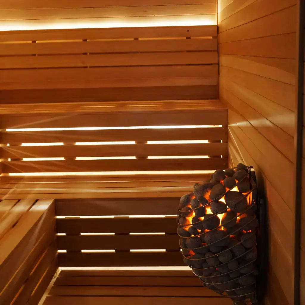 Custom Indoor Sauna Room - 4' x 8' x 8' - Finnish Sauna Builders