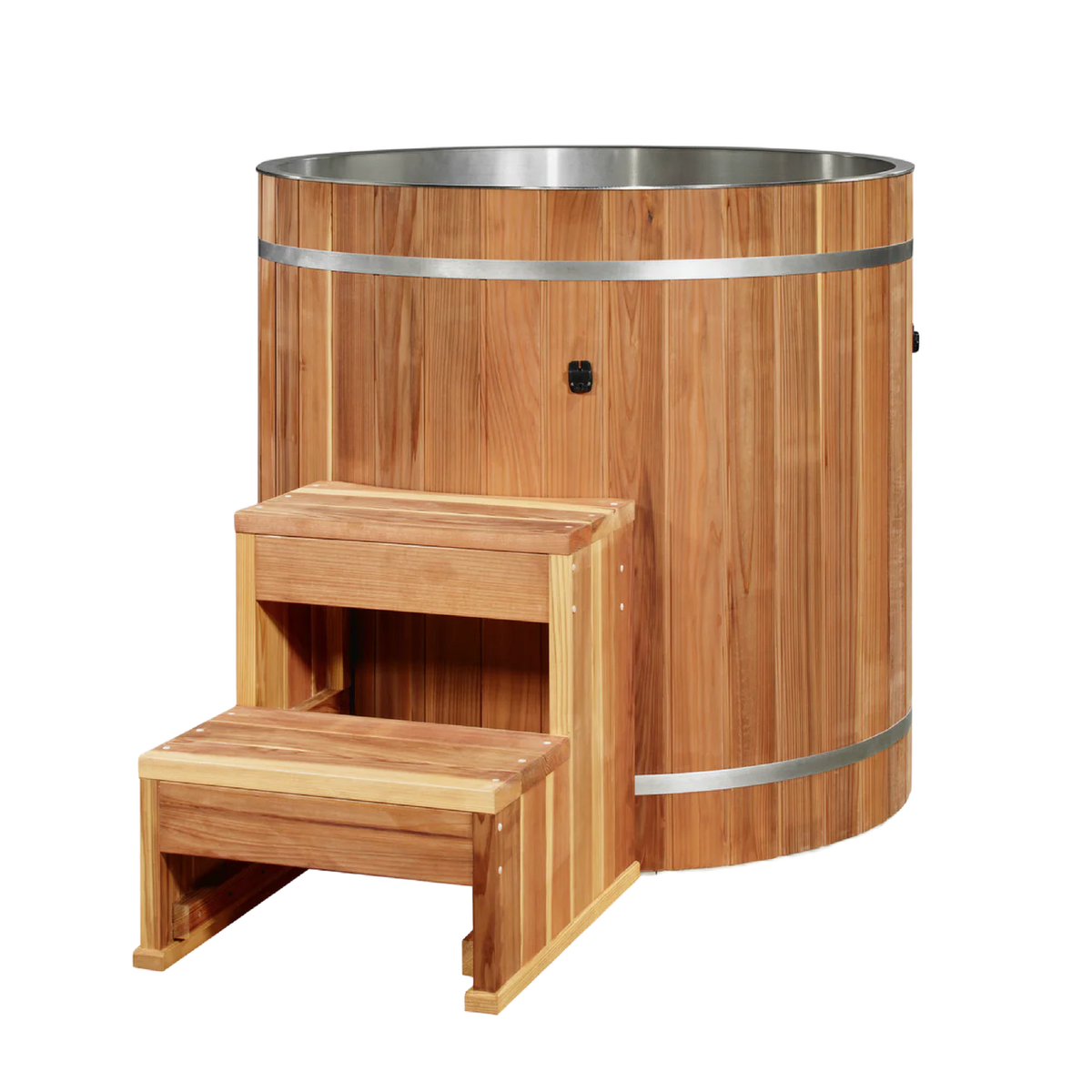 304 Stainless Steel Barrel Cold Plunge Tub, Dynamic Cold Therapy (DCT-B-042-SSPC-34)