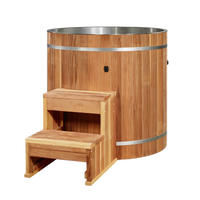 304 Stainless Steel Barrel Cold Plunge Tub, Dynamic Cold Therapy (DCT-B-042-SSPC-34)