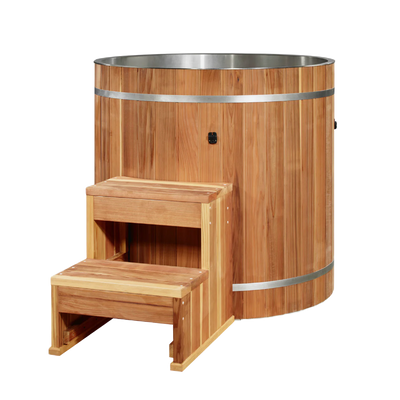 304 Stainless Steel Barrel Cold Plunge Tub, Dynamic Cold Therapy (DCT-B-042-SSPC-34)