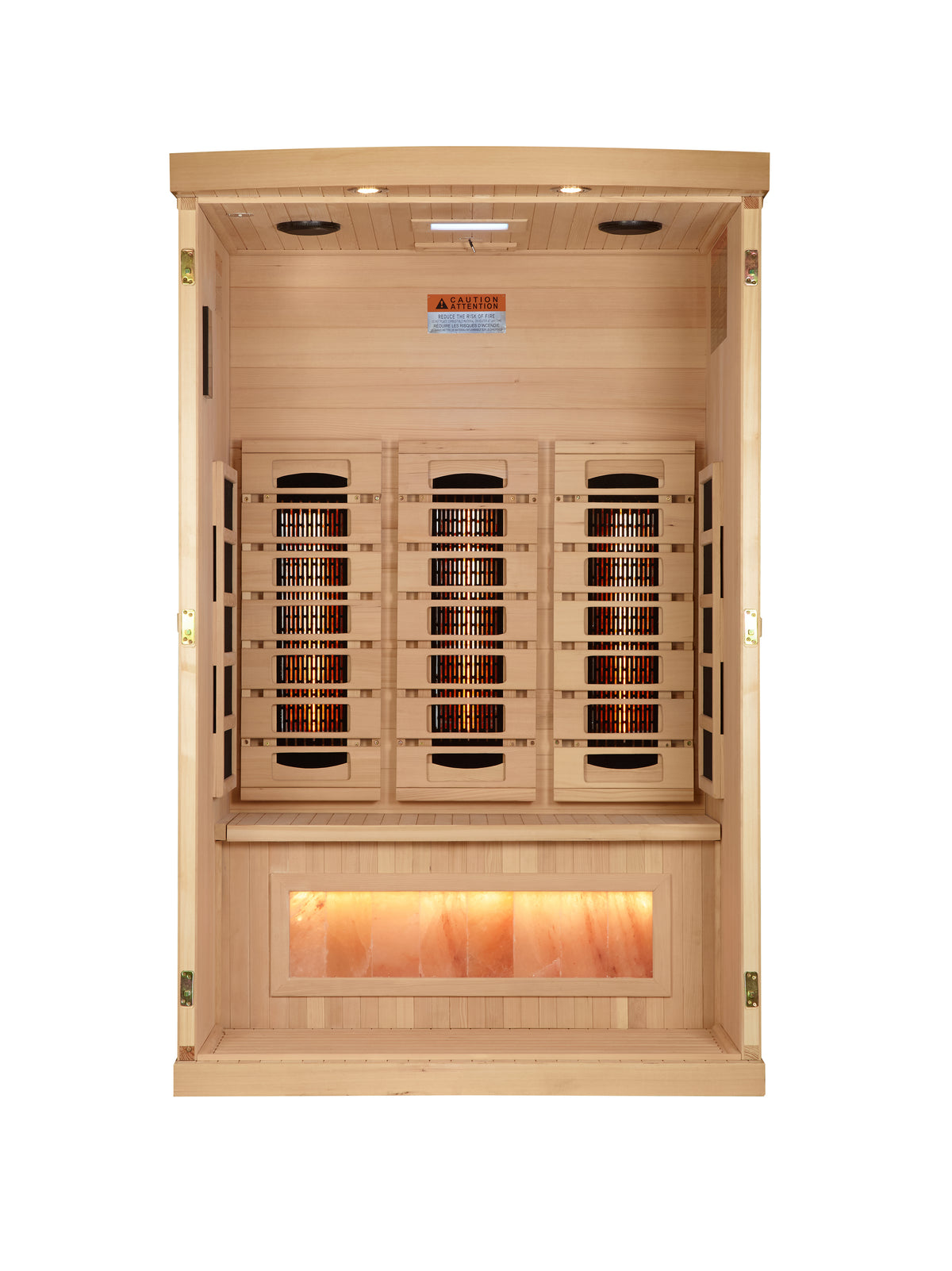 2-Person Far Infrared Hemlock Wood Indoor Sauna, Golden Designs (GDI-8020-03)