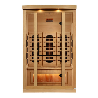 2-Person Far Infrared Hemlock Wood Indoor Sauna