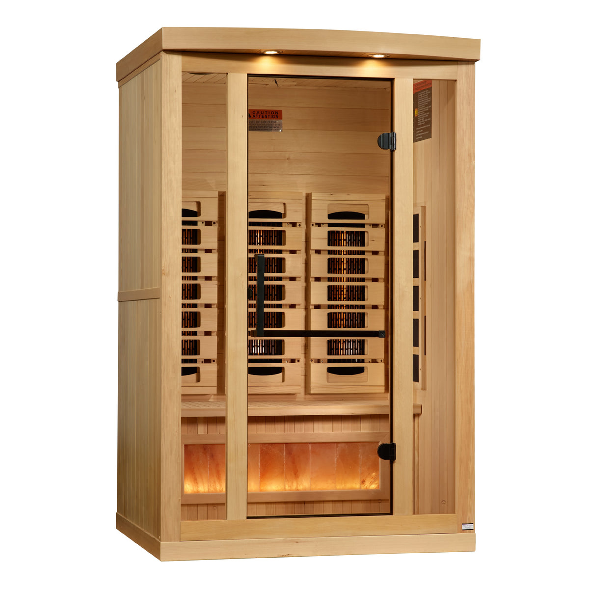 2-Person Far Infrared Hemlock Wood Indoor Sauna, Golden Designs (GDI-8020-03)