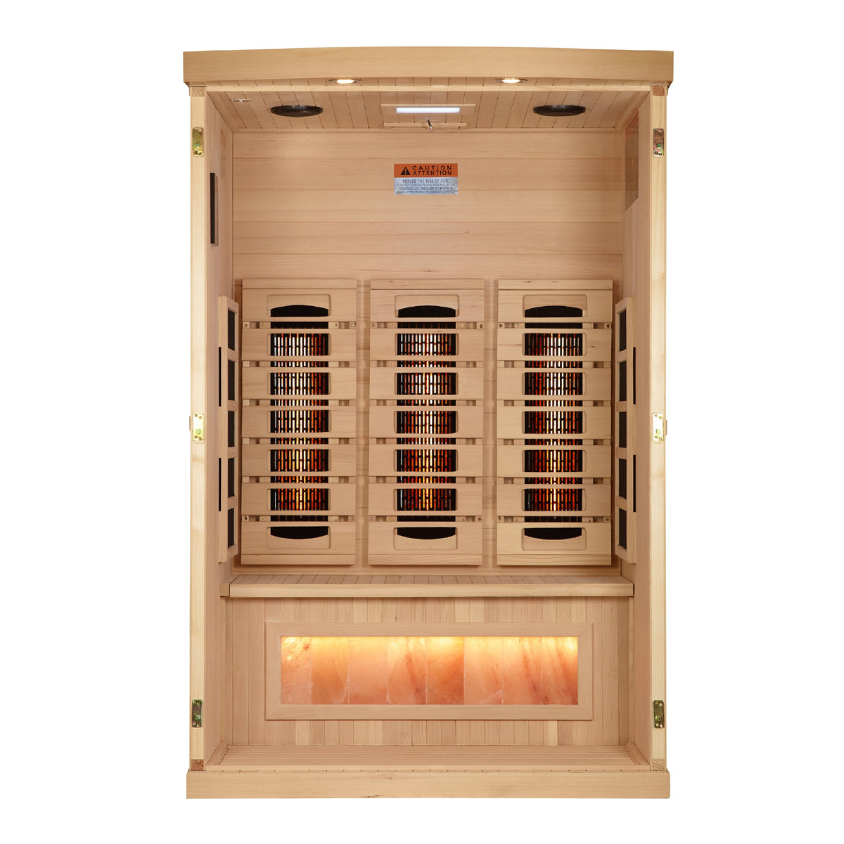 2-Person Far Infrared Hemlock Wood Indoor Sauna, Golden Designs (GDI-8020-03)