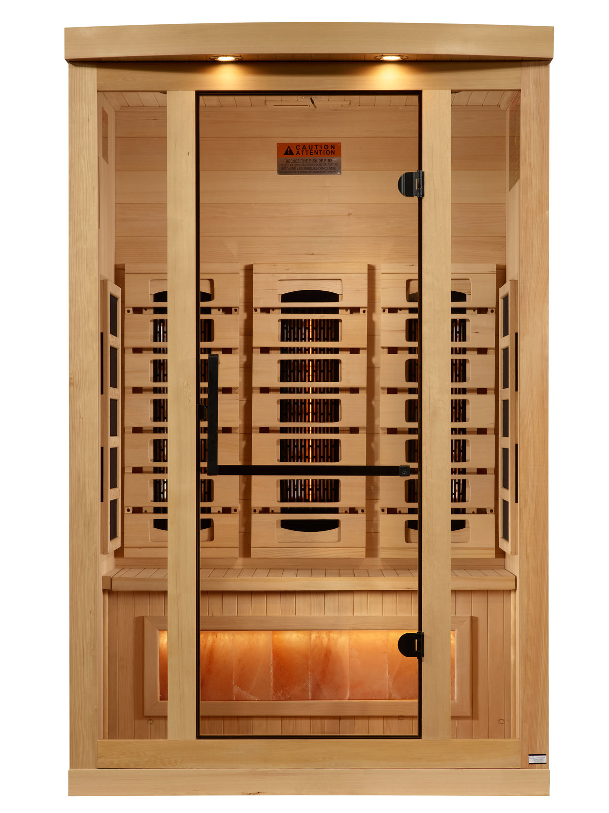 2-Person Far Infrared Hemlock Wood Indoor Sauna, Golden Designs (GDI-8020-03)