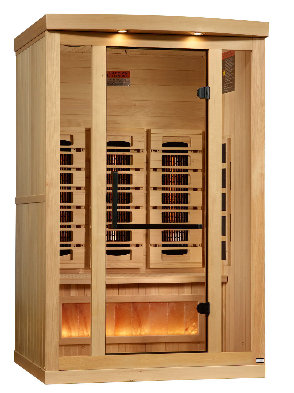 2-Person Far Infrared Hemlock Wood Indoor Sauna, Golden Designs (GDI-8020-03)