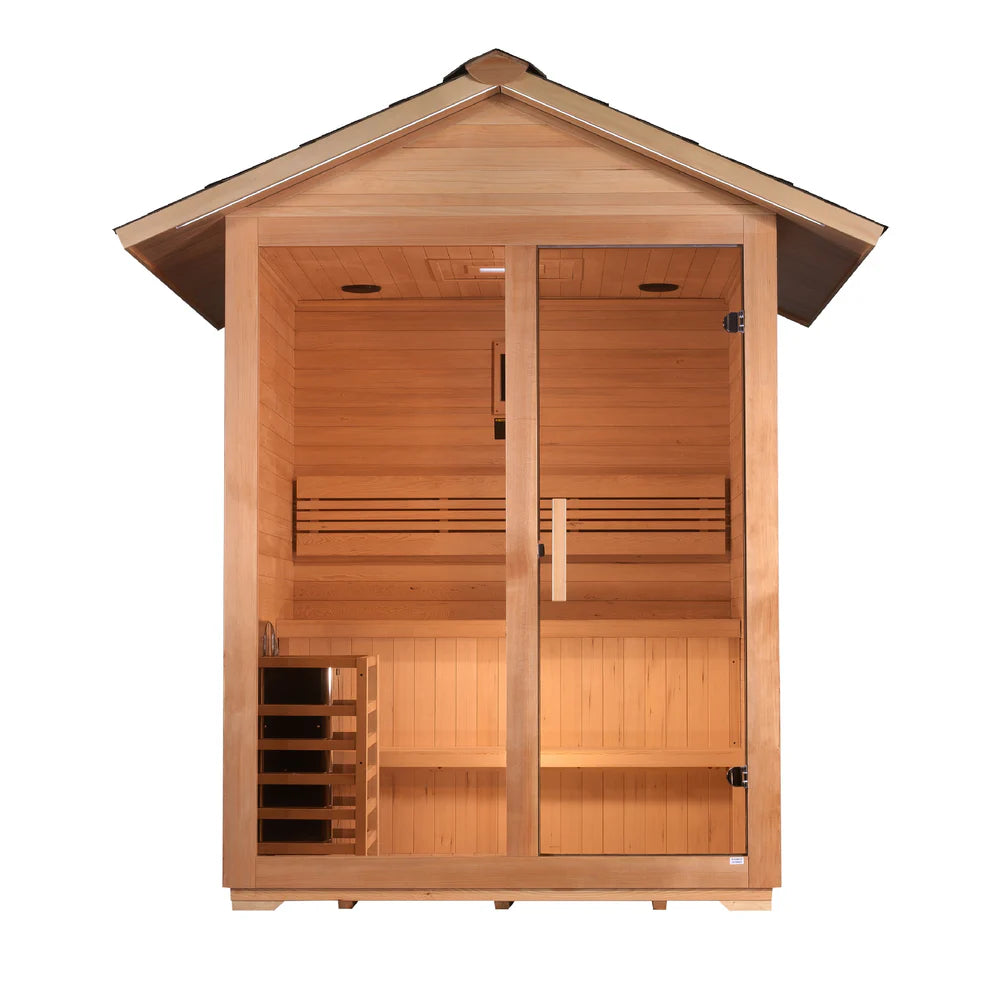 3 Person Traditional Outdoor Sauna, Golden Designs (GDI-8103-01)