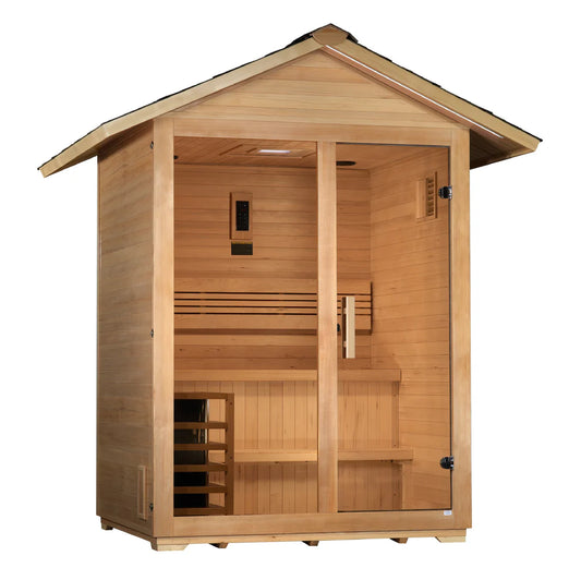 3 Person Traditional Outdoor Sauna, Golden Designs (GDI-8103-01)