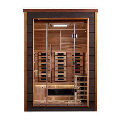 2 Person Outdoor-Indoor Hybrid Full Spectrum Sauna