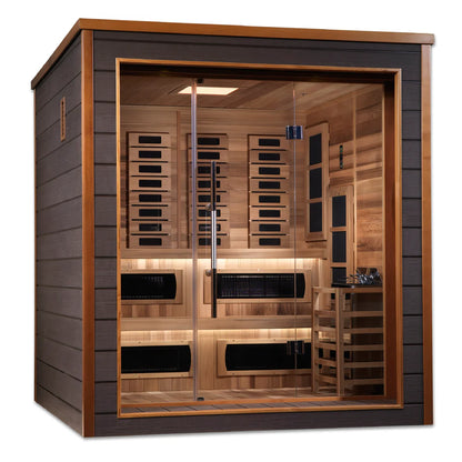 6 Person Outdoor-Indoor Hybrid Full Spectrum Sauna