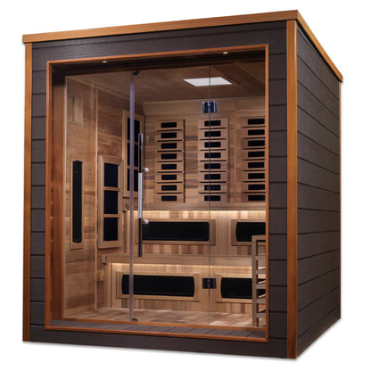 6 Person Outdoor-Indoor Hybrid Full Spectrum Sauna
