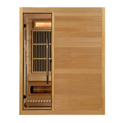 3 Person Hybrid Sauna Full Spectrum and Harvia Traditional Stove Indoor Sauna