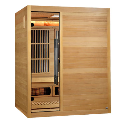 3 Person Hybrid Sauna Full Spectrum and Harvia Traditional Stove Indoor Sauna
