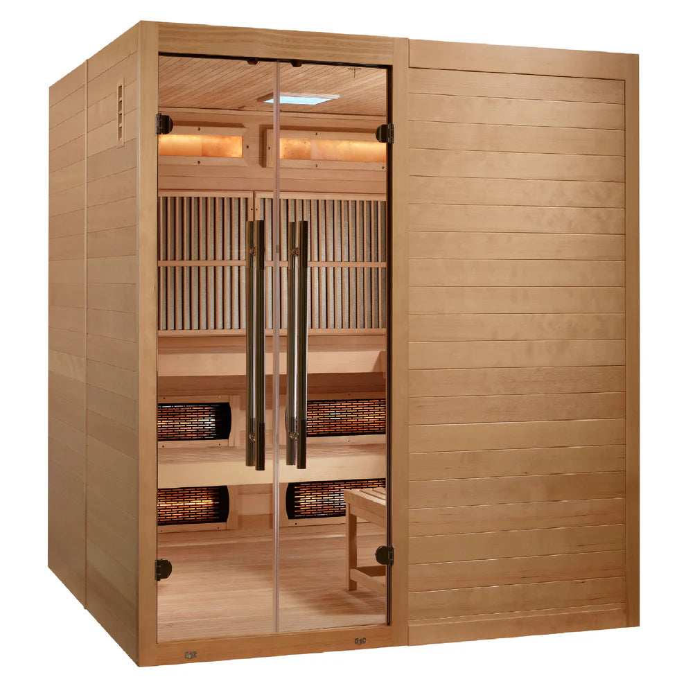 6 Person Hybrid Sauna Full Spectrum and Harvia Traditional Stove Indoor Sauna