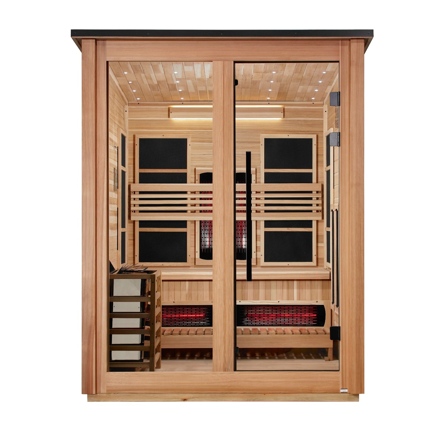 3 Person Pacific Cedar Barn Hybrid Full Spectrum IR Outdoor Sauna