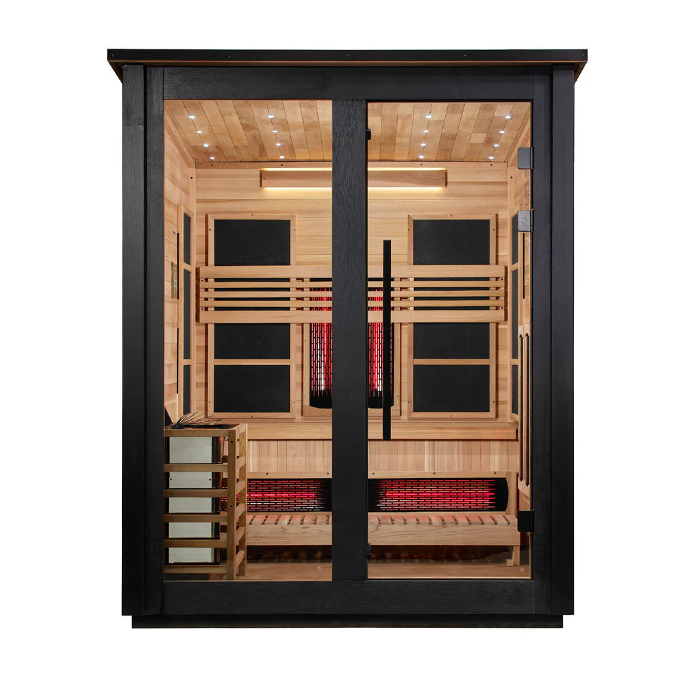 3 Person, Barn Hybrid Full Spectrum IR Outdoor Sauna
