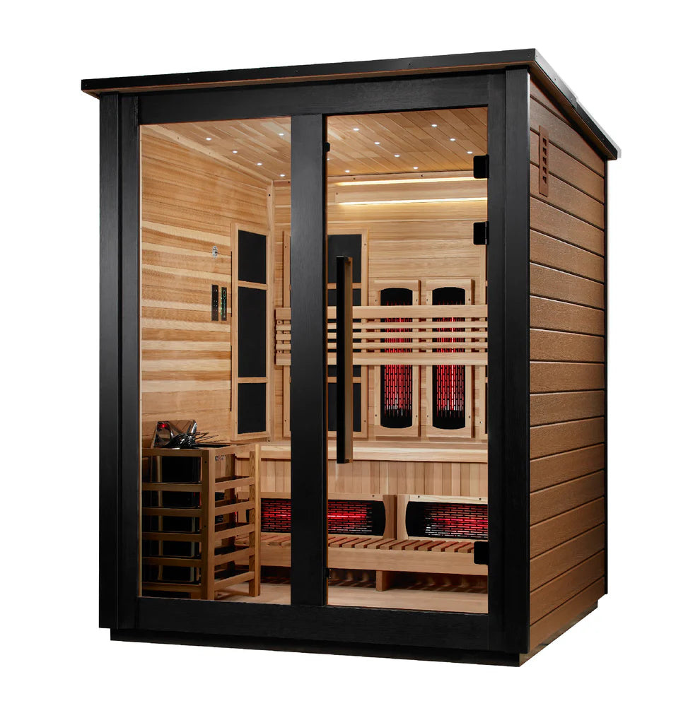 3 Person, Barn Hybrid Full Spectrum IR Outdoor Sauna
