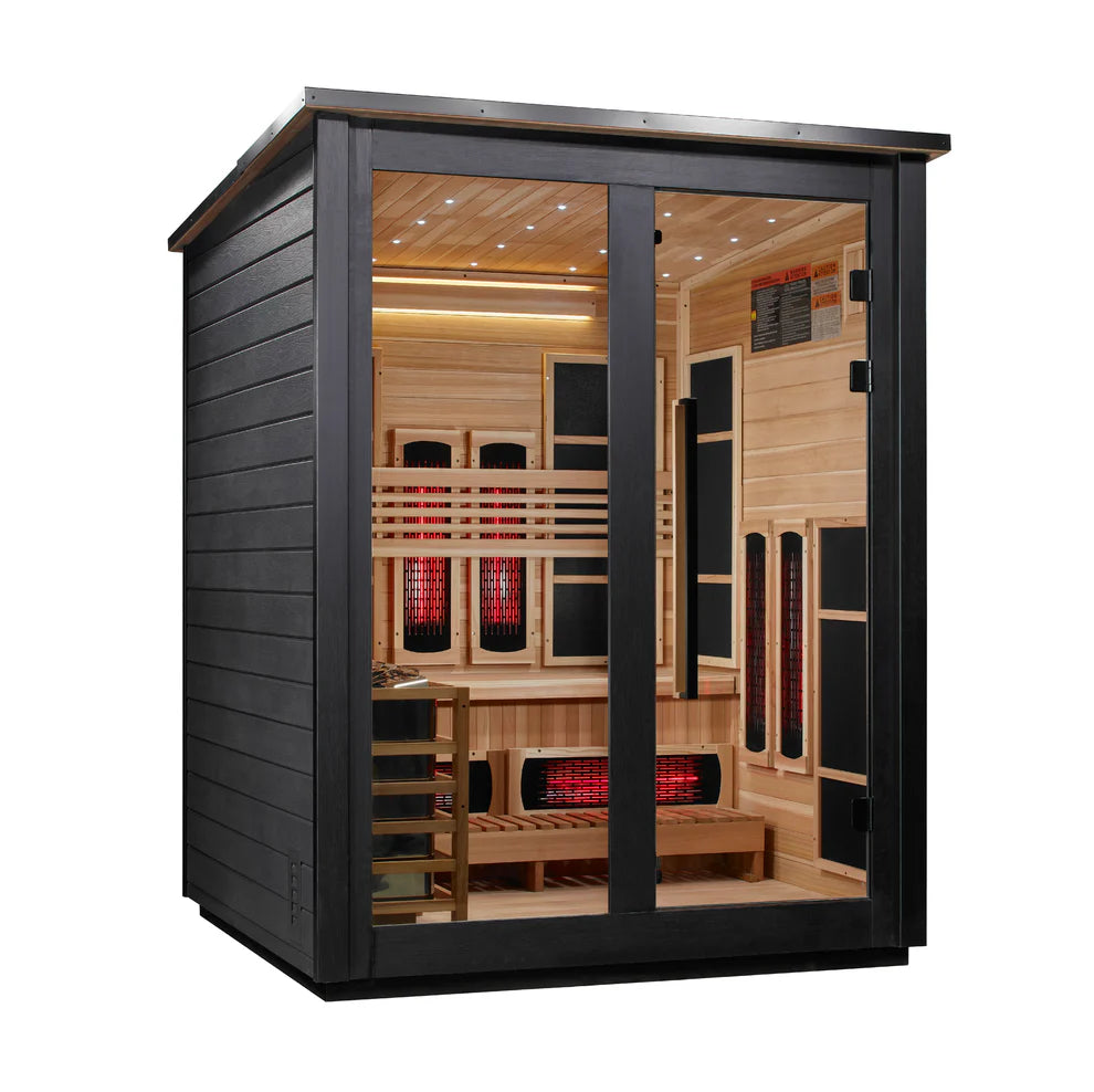 3 Person, Barn Hybrid Full Spectrum IR Outdoor Sauna
