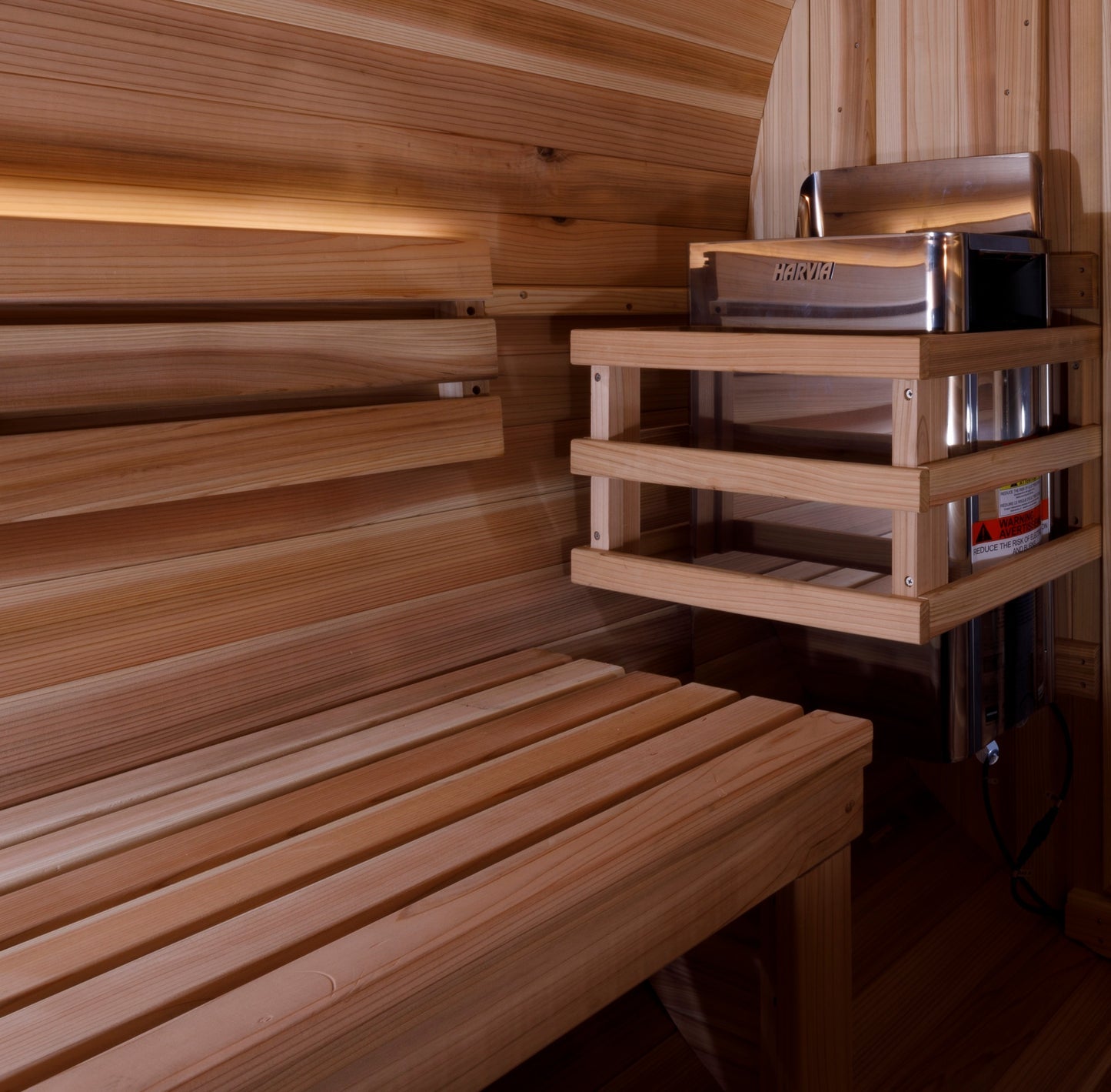 4 Person Barrel with Bronze Privacy View Traditional Sauna