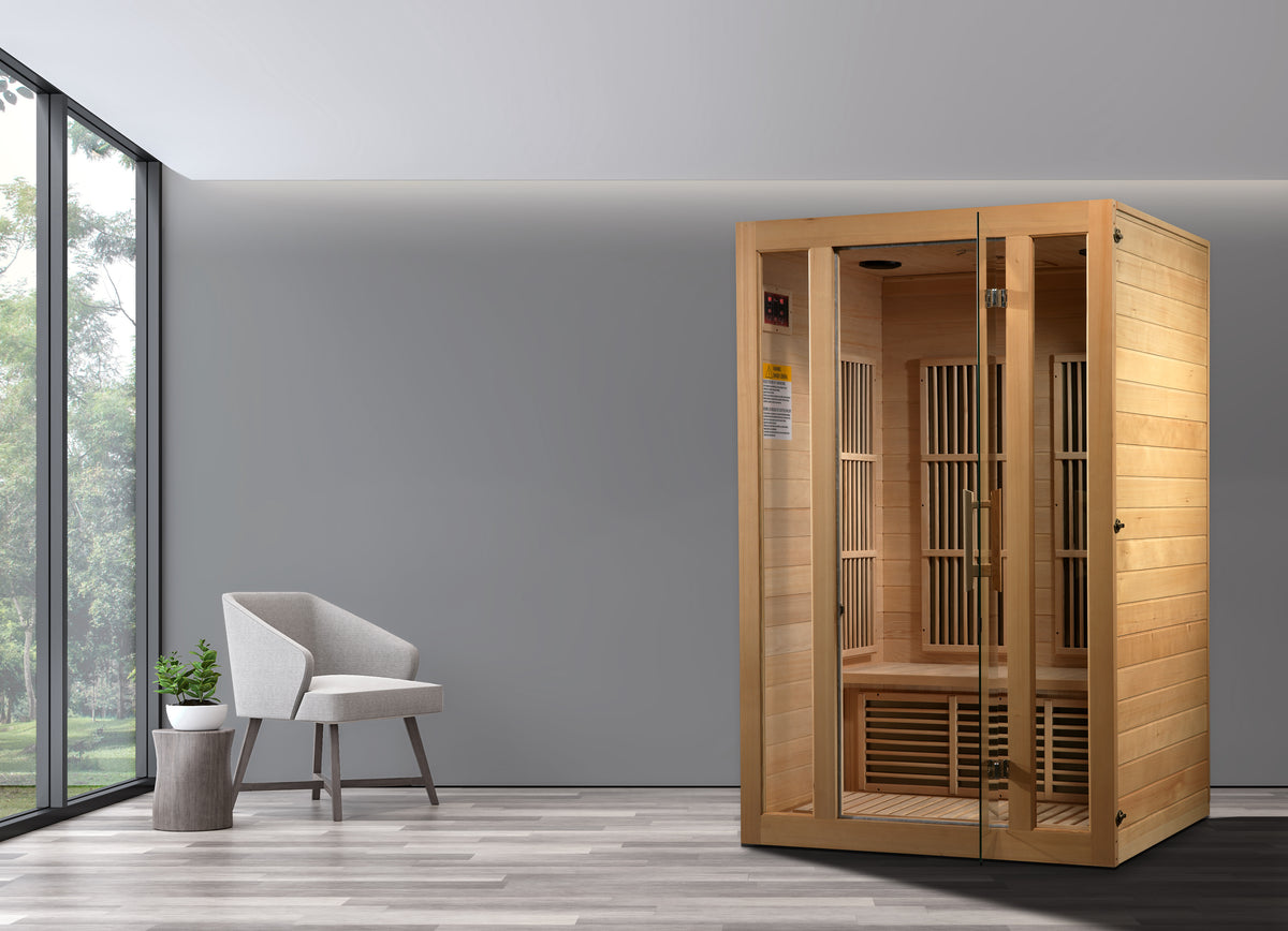 2-Person Low EMF Far Infrared Indoor Sauna, Maxxus Saunas (MX-J206-01)