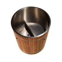 304 Stainless Steel Barrel Cold Plunge Tub, Dynamic Cold Therapy (DCT-B-042-SSPC-34)
