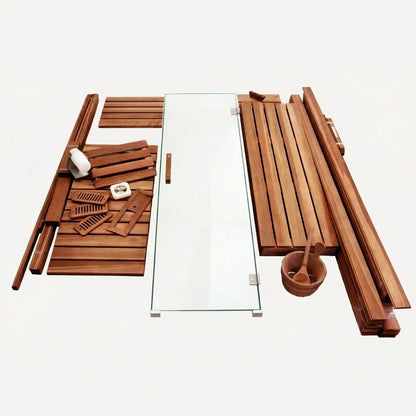 Custom Indoor Sauna Room - 6' x 8' x 8' - Finnish Sauna Builders