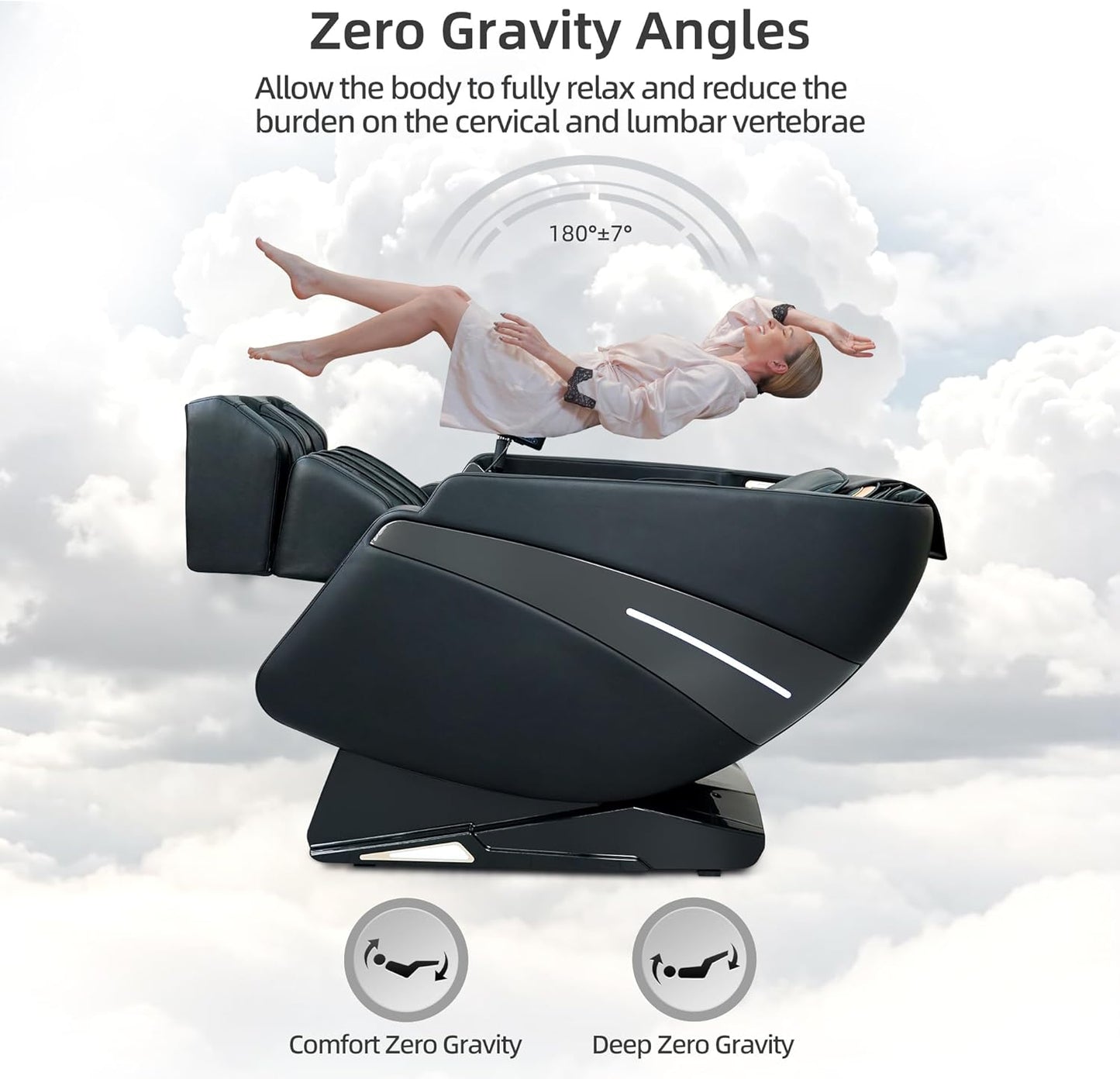 4D Massage Chair Full Body Recliner with Heat – Zero Gravity EX-SL Track Shiatsu Massage Chair for Home Office with AI Voice, 7" Touch Screen, Wireless Charging,Neck & Shoulder Relief Mom/Dad/Wife