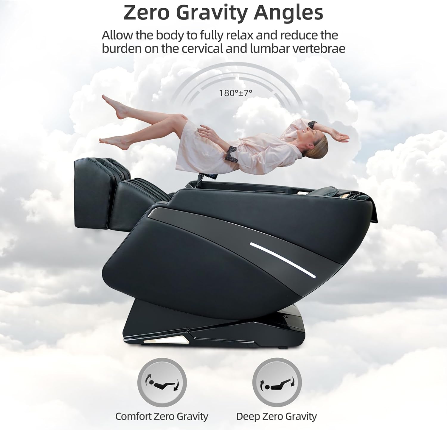 4D Massage Chair Full Body Recliner with Heat – Zero Gravity EX-SL Track Shiatsu Massage Chair for Home Office with AI Voice, 7" Touch Screen, Wireless Charging,Neck & Shoulder Relief Mom/Dad/Wife