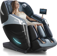 Massage Chair Full Body, 20 Modes Zero Gravity Sl-Track Shiatsu Massage Chair Built-In Heat System, Airbag Massage with Body Scan, Deep Yoga Stretch, Calfrest Extension and AI Control(Black)