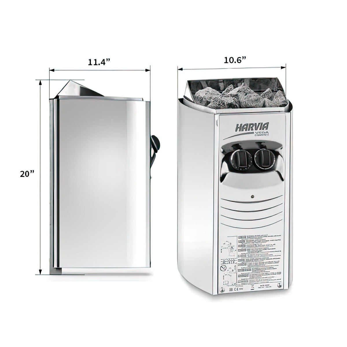 Harvia Vega Compact 3500 3.5KW Sauna Heater with Built-in Control - Finnish Sauna Builders